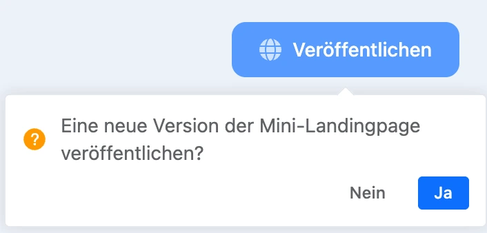 Rückfrage vor der Veröffentlichung