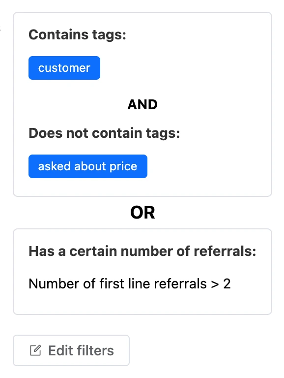The same filters in read mode