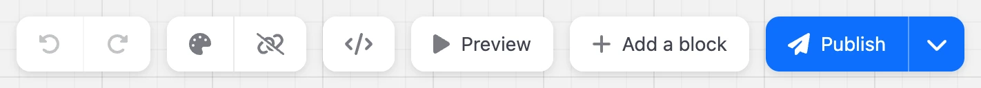 Toolbar above the map