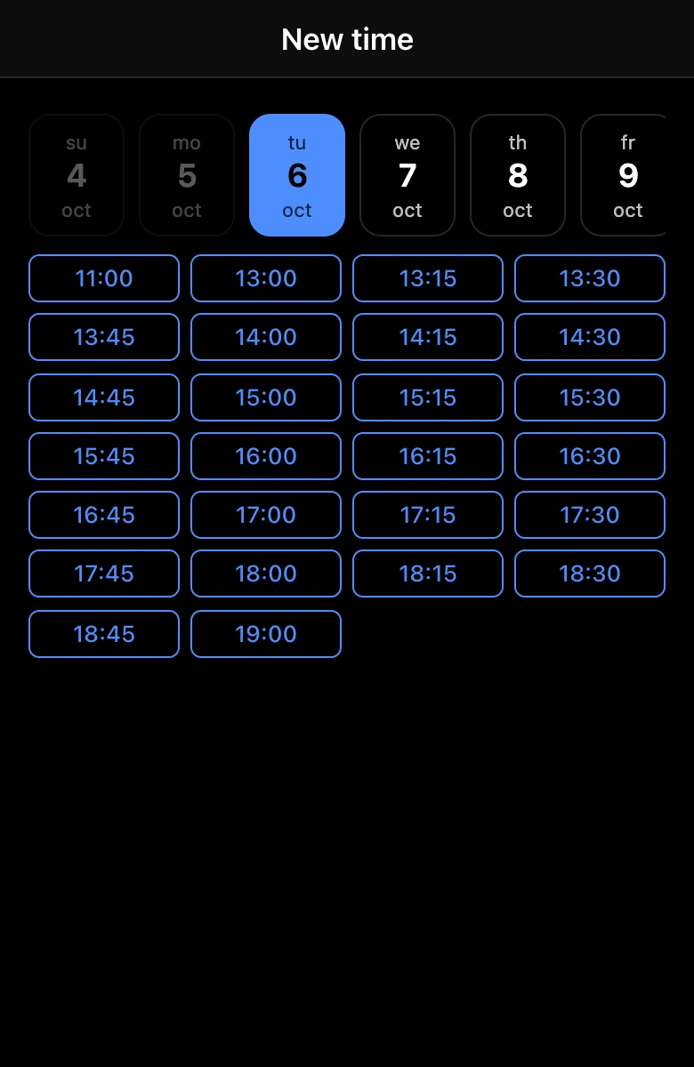 Rescheduling: choosing a new time